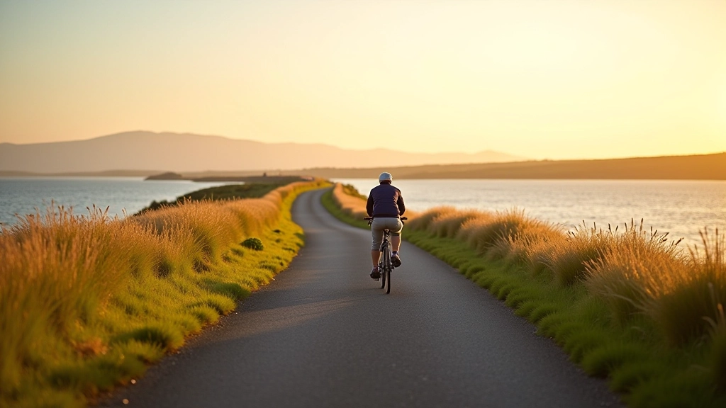 Scenic waterfront cycling route